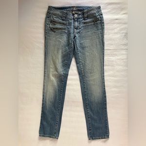 Velvet Heart Skinny Jeans with Aesthetic Zipper Ppckets